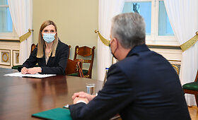 Prezidentas susitiko su kandidate į vidaus reikalų ministres Agne Bilotaite