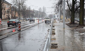 Rekonstruojama Kalvarijų gatvės atkarpa