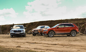 &Scaron;eimyninių automobilių bandymai - &bdquo;Volkswagen Tiguan&ldquo;, &bdquo;&Scaron;koda Kodiaq&ldquo; ir &bdquo;Seat Ateca&ldquo;