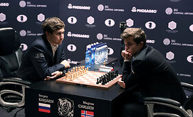 Lemiama kova dėl pasaulio &scaron;achmatų karūnos: Magnusas Carlsenas &ndash; Sergejus Kariakinas