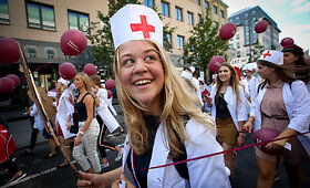 Studentai metų pradžią pažymėjo trankia eisena