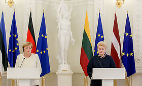Prezidentūroje -  D.Grybauskaitės ir A.Merkel spaudos konferencija