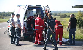 Minsko pl. avarijos metu žuvo motociklininkas