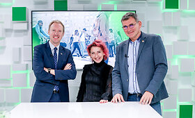 15min studijoje lankosi projekto &bdquo;Kito kailyje&ldquo; kūrėjai