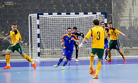 Salės futbolo varžybos tarp Lietuvos ir Andoros komandų