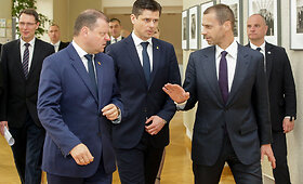 Vyriausybėje susitiko Saulius Skvernelis, Aleksandras Čeferinas ir Tomas Danilevičius