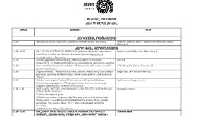 2018 metų Jūros &scaron;ventės programa