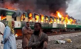 Tragi&scaron;kas gaisras traukinyje Pakistane