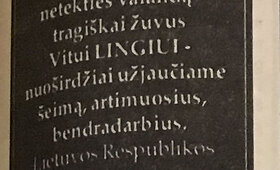 Užuojautos po Vito Lingio nužudymo