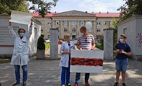 Medikų palaikymo akcija Baltarusijos piliečiams