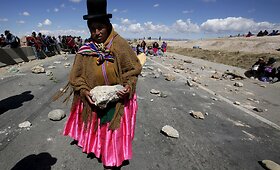Bolivijos gyventojai protestuoja dėl geresnio susisiekimo keliais