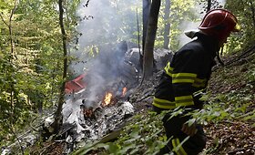 Slovakijoje susidūrė du aviacijos &scaron;ventei treniravęsi lėktuvai