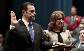 Gvatemalos prezidentu prisaikdintas Jimmy Moralesas