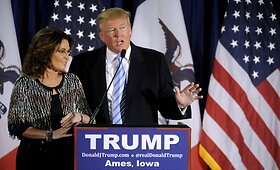 Sarah Palin parėmė Donaldą Trumpą kandidatūrą į JAV prezidento postą