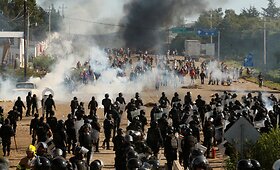 Meksikos pietuose per protestą žuvo &scaron;e&scaron;i žmonės