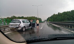 Avarija greitkelyje Vilnius&ndash;Kaunas prie Krunos upės tilto