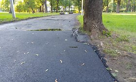 Rekonstrukcijos darbų Ramybės parke ir Kauko alėjoje brokas