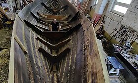 Simo kuriamas vikingų laivas netrukus bus nuleistas į vandenį