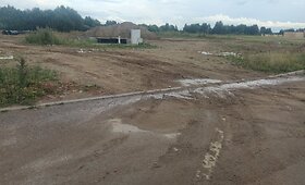 Purvinos gatvės &scaron;alia statybvietės Kauno rajone