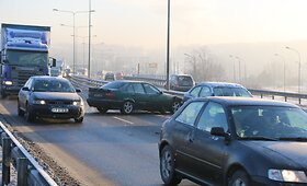 BMW ir Passat avarija Oslo gatvėje