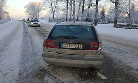 &Scaron;alčininkų rajone susidūrė &bdquo;Audi&ldquo; ir &bdquo;Volvo&ldquo;