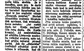 Tarpukario Lietuvos laikra&scaron;čių straipsniai apie Kauno Soborą