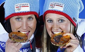 Triskart Sočio žiemos žaidynių čempionė Marit Bjoergen