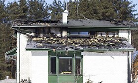 Gaisro Kajetoni&scaron;kių kaime padariniai