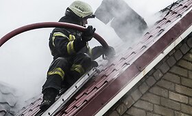 &Scaron;e&scaron;tadienio rytą Salininkuose degė gyvenamasis namas