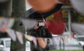 Lietus užklupo Vilnių &scaron;e&scaron;tadienio popietę