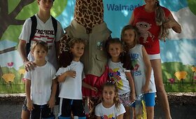 Erikos Santos laisvalaikis zoologijos sode kartu su vaikais