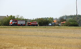 Panevėžio rajone sudegė malkinė