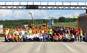 Prizininkų apdovanojimai Europos autokroso čempionato etape Vilkyčiuose