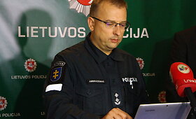 Spaudos konferencija dėl sulaikytų seifų vagių