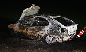 Pasvalio rajone rastas sudegęs &bdquo;Renault&ldquo;