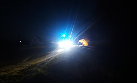Panevėžio rajone važiuodamas užsiliepsnojo &bdquo;Volkswagen Passat&ldquo;