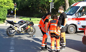 Panevėžyje susidūrė &bdquo;Kawasaki&ldquo; ir &bdquo;Volvo&ldquo;