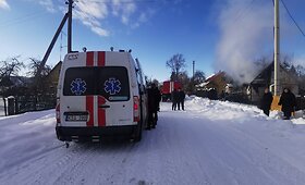 Pu&scaron;alote užsiliepsnojo gyvenamasis namas