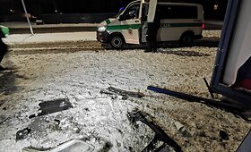 Panevėžyje &bdquo;Citroen&ldquo; nu&scaron;lavė autobusų stotelę