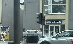 Kaune apsivertė su &bdquo;Citroen&ldquo; susidūręs &bdquo;Dacia&ldquo;