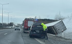 Avarija A1 magistralėje ties Elektrėnais
