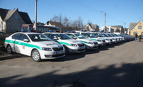 Policijos automobilių pristatymas Panevėžio aps. VPK