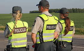 Vairuotojų blaivumo patikrinimas kelyje Panevėžys-&Scaron;iauliai