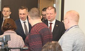 Sauliaus Skvernelio spaudos konferencija &Scaron;iaulių savivaldybėje