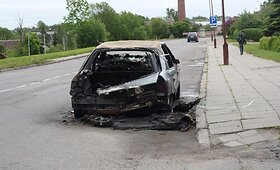 Sudegęs &bdquo;citroenas&ldquo; &Scaron;iauliuose