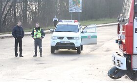 Netoli Galvės ežero sankryžoje užsiliepsnojo &bdquo;VW Passat&ldquo;
