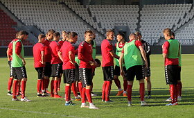 Lietuvos futbolo rinktinės treniruotė Krokuvoje