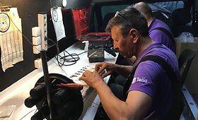 Nutraukto optinio laido taisymo darbai