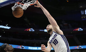 Domantas Sabonis puikiai pasirodė rungtynėse su &bdquo;Pistons&ldquo;