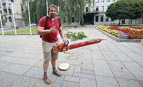 Protestas prie&scaron; medžių kirtimą